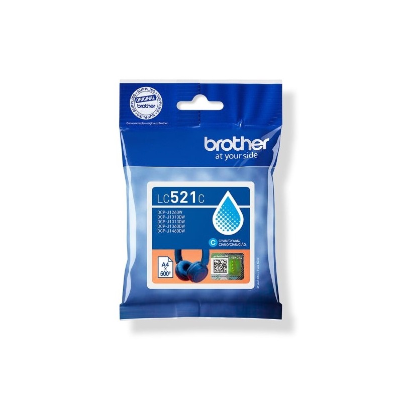 Brother LC521C Cyan Ink Cartridge Original - LC521C