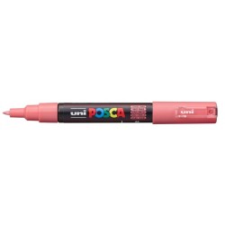 Posca PC-1M Marqueur de Peinture - Pointe Conique 0.7mm - Encre à Base d'Eau - Résistant à la Lumière - Couleur Rose Corail