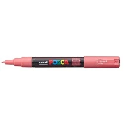 Posca PC-1M Marqueur de Peinture - Pointe Conique 0.7mm - Encre à Base d'Eau - Résistant à la Lumière - Couleur Rose Corail