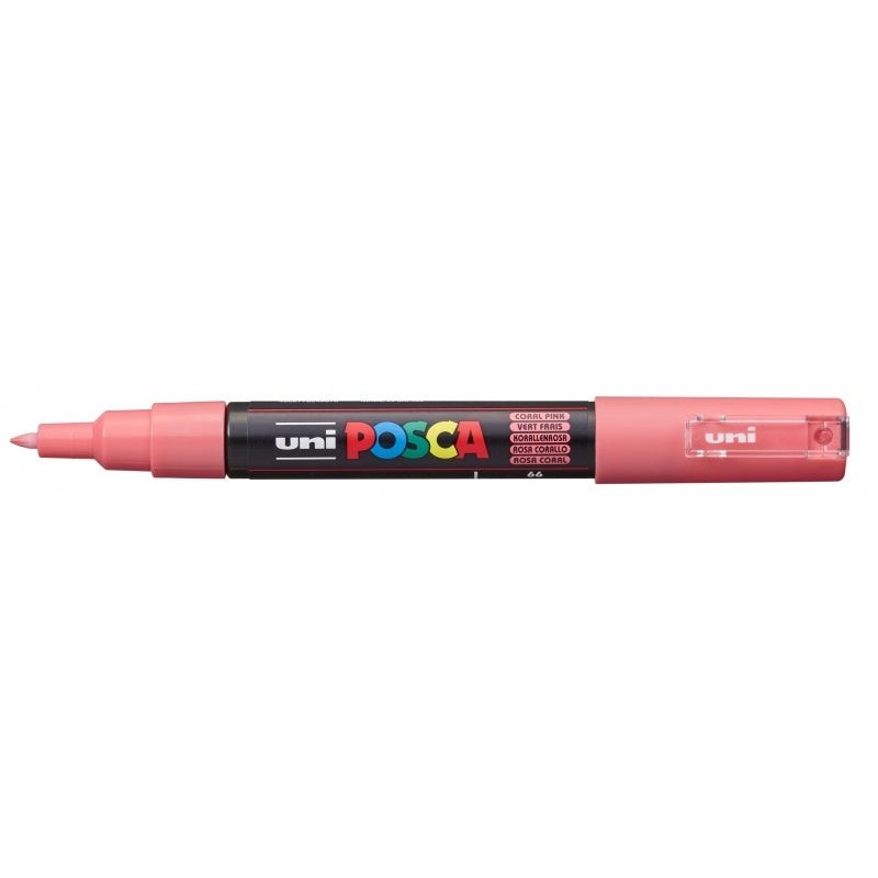 Posca PC-1M Paint Marker - 0.7mm Conical Tip - Water-Based Ink - Light Resistant - Coral Pink