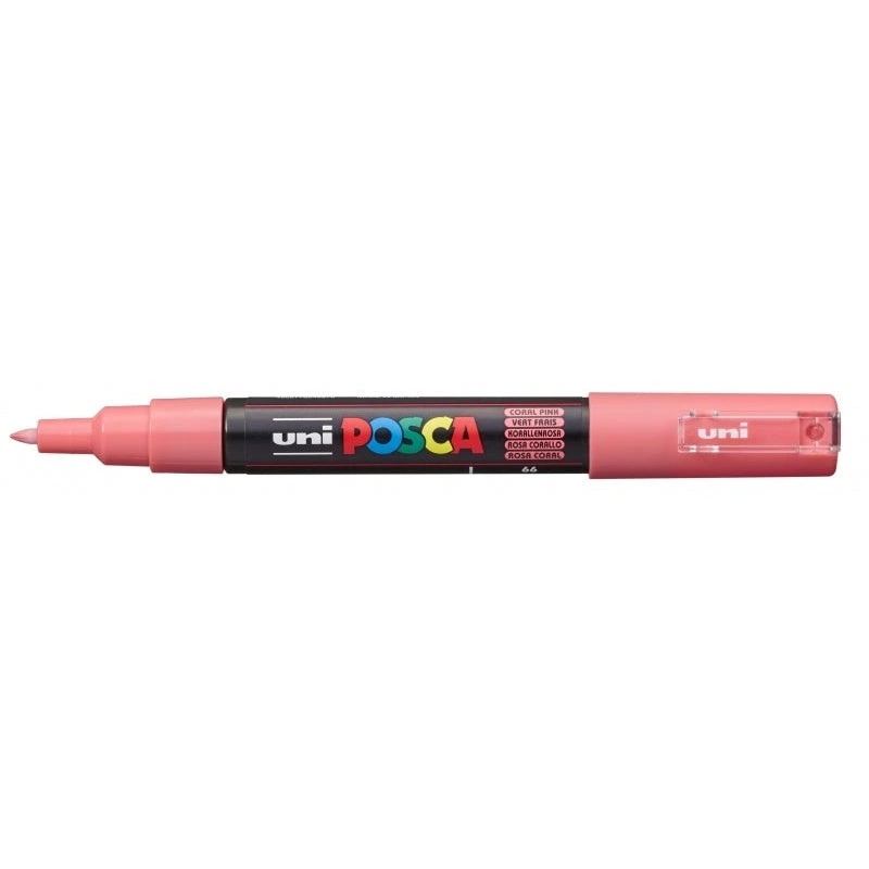Posca PC-1M Paint Marker - 0.7mm Conical Tip - Water-Based Ink - Light Resistant - Coral Pink