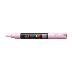 Posca PC-1M Marcador de Pintura - Ponta Cónica 0.7mm - Tinta Base de Água - Resistente à Luz - Não Permanente - Cor Rosa Claro
