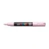 Posca PC-1M Marcador de Pintura - Ponta Cónica 0.7mm - Tinta Base de Água - Resistente à Luz - Não Permanente - Cor Rosa Claro