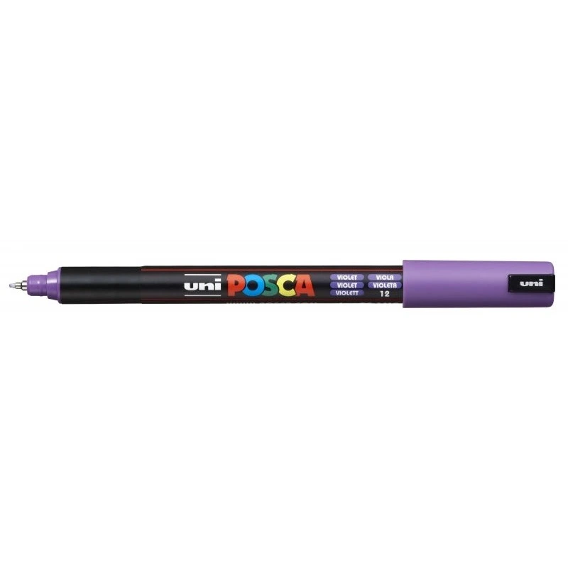 Posca PC-1MR Marcador de Pintura - Ponta Roller 0.7mm - Tinta Base de Água - Não Permanente - Resistente à Luz - Ideal para