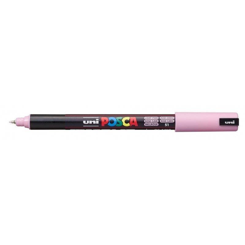 Posca PC-1MR Marqueur de Peinture - Pointe Roller en Fibre 0.7mm - Encre Pigmentée à Base d'Eau - Trait Extra-fin - Résistant à