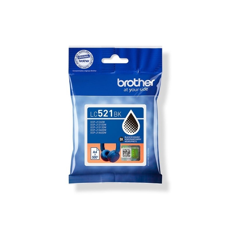 Brother LC521BK Negro Cartucho de Tinta Original - LC521BK