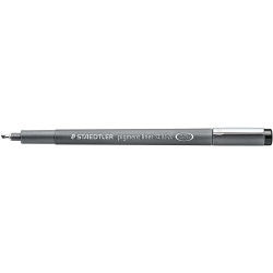Staedtler Pigment Liner 308 Feutre Calibré - Trait 0.3 - 2mm - Séchage Rapide - Couleur Noir