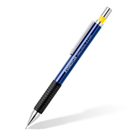 Staedtler Mars Micro 775 Portaminas 0.3mm - Punta Metalica Retractil - Mina Amortiguada - Grip de Caucho - Clip Metalico