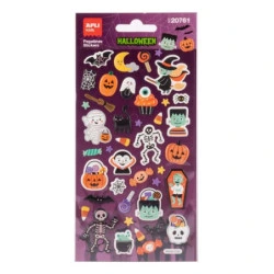 Apli Kids Frankie Pack com 50 Autocolantes de Halloween - Perfeitos para Decorar Cadernos, Agendas, etc...
