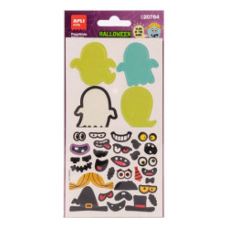 Apli Kids Glow in the Dark Pack com 66 Autocolantes de Halloween - Brilham no Escuro - Destacam-se pelo seu Incrível Efeito