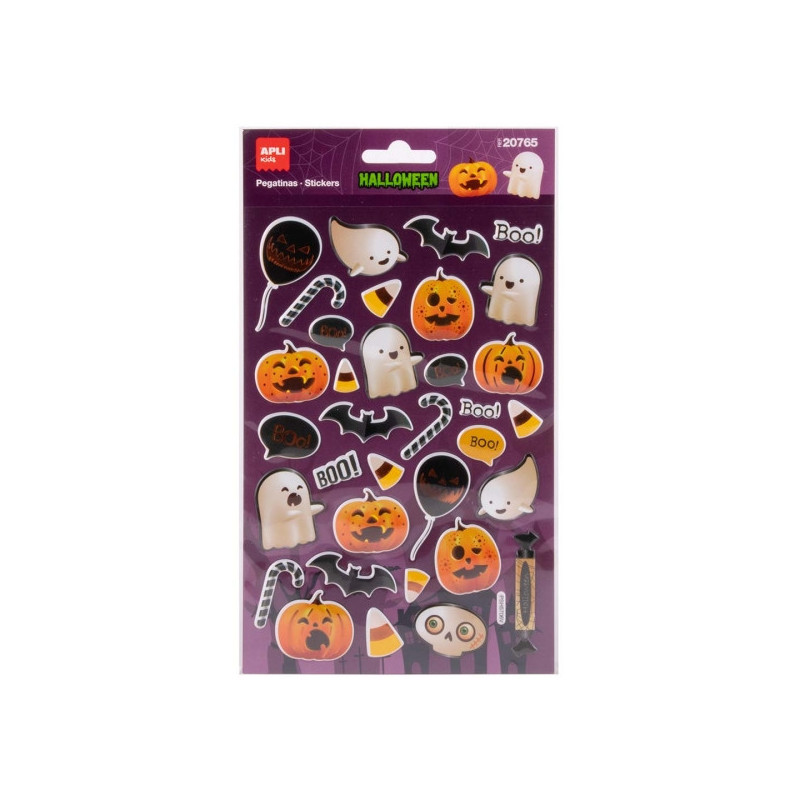 Apli Kids Booo! Pack con 35 Pegatinas de Halloween - Perfectas para Decorar Cuadernos, Agendas, etc...