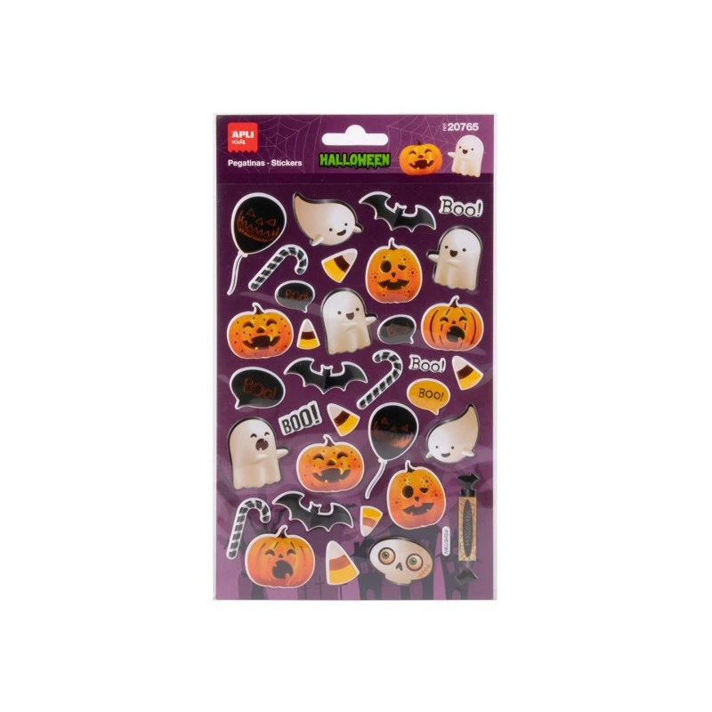 Apli Kids Booo! Pack con 35 Pegatinas de Halloween - Perfectas para Decorar Cuadernos, Agendas, etc...
