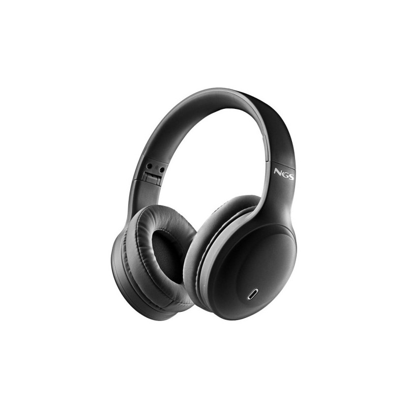 NGS Artica Galcier Casque Bluetooth - Batterie Amovible - Autonomie jusqu'à 75h - Couleur Noir
