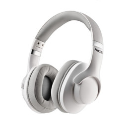 NGS Artica Storm Auriculares Bluetooth - Bateria Extraible - Cancelacion Activa de Ruido - Autonomia hasta 45h - Color Blanco