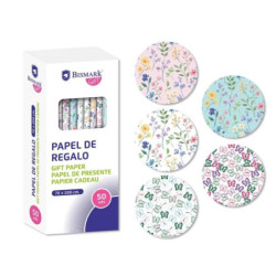 Bismark Natureza Rolo de Papel de Embrulho - Medidas 70cmx200cm - 5 Designs Diferentes - 10 Rolos por Design