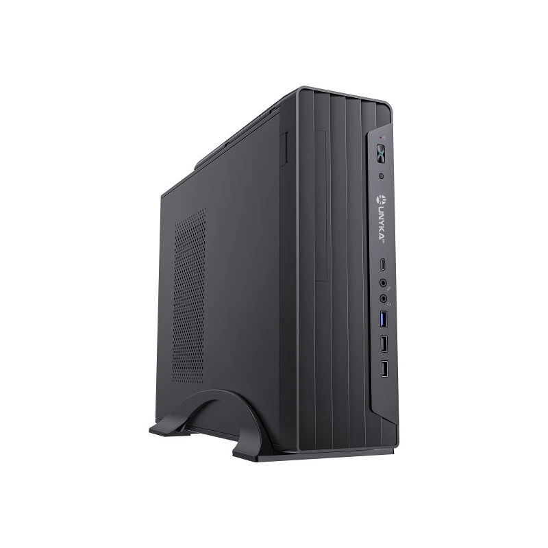 Unykach UK2012 Slim Caixa Torre MicroATX + Fonte de Alimentação SFX 300W 80+ Bronze - Tamanho de Disco Suportado 3.5", 2.5"