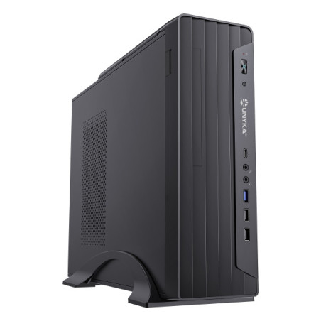 Unykach UK2012 Slim Caixa Torre MicroATX + Fonte de Alimentação SFX 300W 80+ Bronze - Tamanho de Disco Suportado 3.5", 2.5"