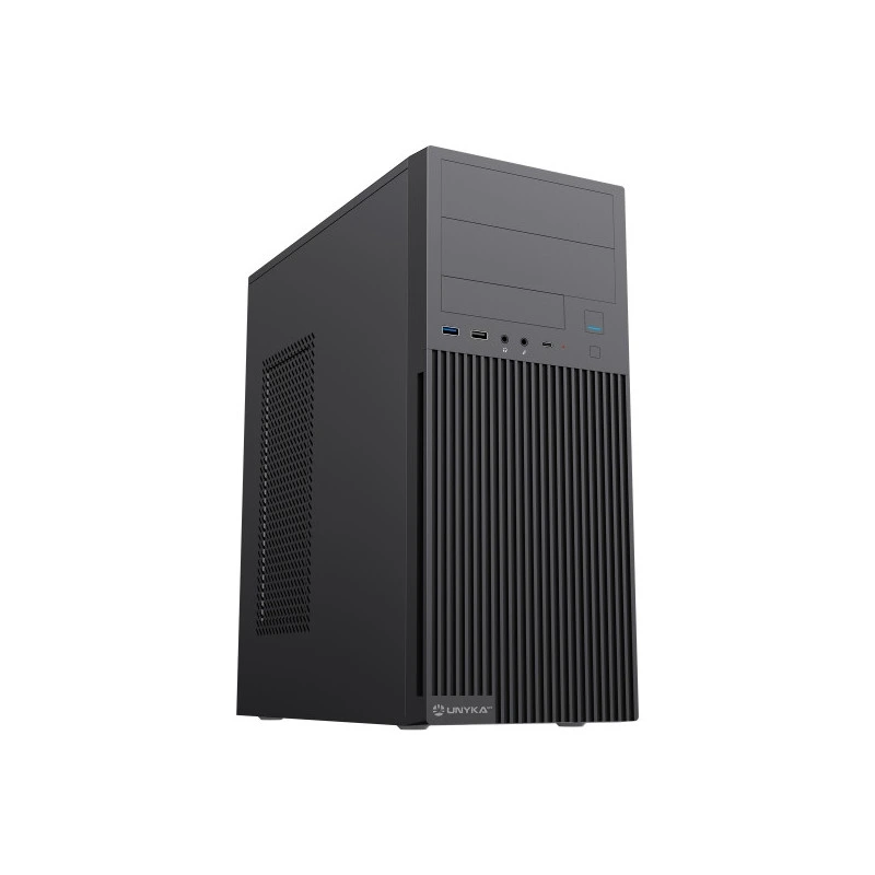 Unykach Aero C360 ATX Case - 500W Power Supply Included - Support for 5.25" 3.5" and 2.5" - USB-A 2.0/3.2 / Type-C