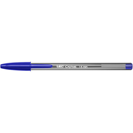 Bic Cristal Large Boligrafo de Bola - Punta Gruesa de 1.6mm - Trazo de 0.60mm - Tinta con Base de Aceite - Translucido - Color