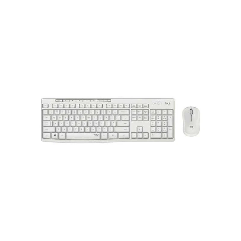 Logitech MK295 Pack Sem Fios Teclado + Rato 1000dpi 3 Botões - Teclas e Botões Silenciosos - Uso Ambidestro - Cor Branco