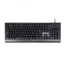 Coolbox TEC04DNI Teclado USB com Leitor Inteligente PC/SC 2.0 como DNIe ou Cartão de Saúde Espanhol - Idioma Espanhol - Preto