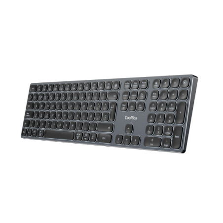 Coolbox Moonlight B431 Teclado Inalámbrico - RF 2.4G y Bluetooth 5.1 - Retroiluminado 7 Colores - Recargable