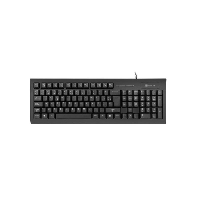Natec Moray Teclado con Lector Smart ID - 105 Teclas - Cable 1,5 m - Color Negro