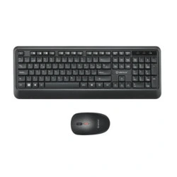 Unykach UK39 Pack de Teclado Sem Fios Compacto + Rato Sem Fios 1600dpi, 3 Botões, Uso Ambidestro - Cor Preto