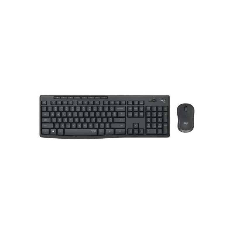 Logitech MK295 Pack Inalambrico Teclado + Raton 1000dpi 3 Botones - Teclas y Botones Silenciosos - Uso Ambidiestro - Color Negro