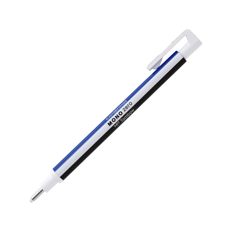 Tombow Mono Zero Portagomas - Punta Redonda de 2.3mm - Capuchon de Proteccion - Mecanismo de Giro - Libre de PVC y Latex - Color