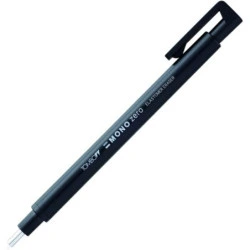 Tombow Mono Zero Portagomas - Punta Redonda de 2.3mm - Capuchon de Proteccion - Mecanismo de Giro - Libre de PVC y Latex - Color