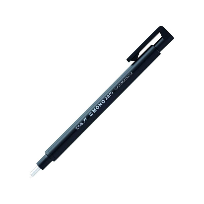 Tombow Mono Zero Portagomas - Punta Redonda de 2.3mm - Capuchon de Proteccion - Mecanismo de Giro - Libre de PVC y Latex - Color
