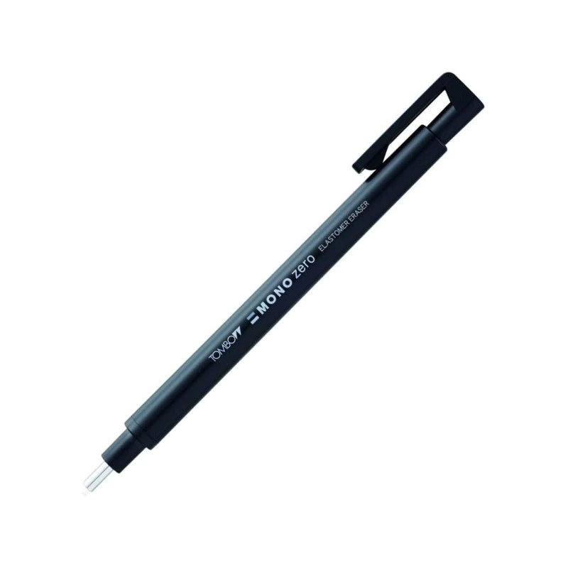 Tombow Mono Zero Portagomas - Punta Redonda de 2.3mm - Capuchon de Proteccion - Mecanismo de Giro - Libre de PVC y Latex - Color