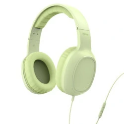 Hama Fun C Auriculares con Microfono Omnidireccional - Cable 1.2m - Diadema Ajustable - Almohadillas de Cuero - Color Verde