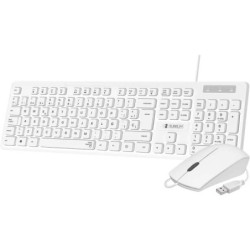 Subblim Combo Business Slim Silencioso - Teclado y ratón - Ergonómico y resistente a salpicaduras - Conector USB Plug & Play - R