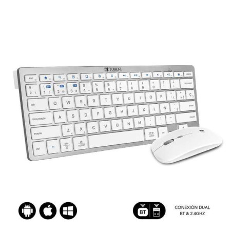 Subblim Combo Multidispositivo Compacto - Conectividad Inalambrica Multidispositivo - Compatible con Windows, Android, Ios y Mac