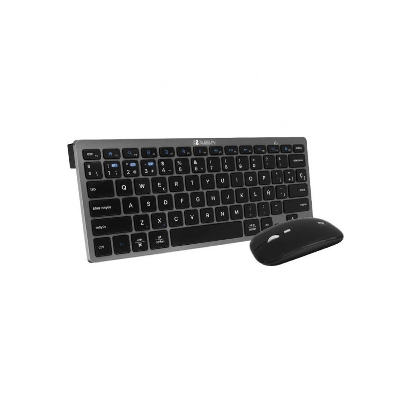 Subblim Combo Multidispositivo - Teclado y Ratón - Tecnología inalámbrica Bluetooth y radiofrecuencia 2.4G - Ratón con batería r