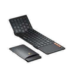 ProtoArc XK01-TP Teclado Portatil Plegable en Triptico - Bluetooth -  Con Touchpad - Conexion de hasta 3 Dispositivos - Color Ne
