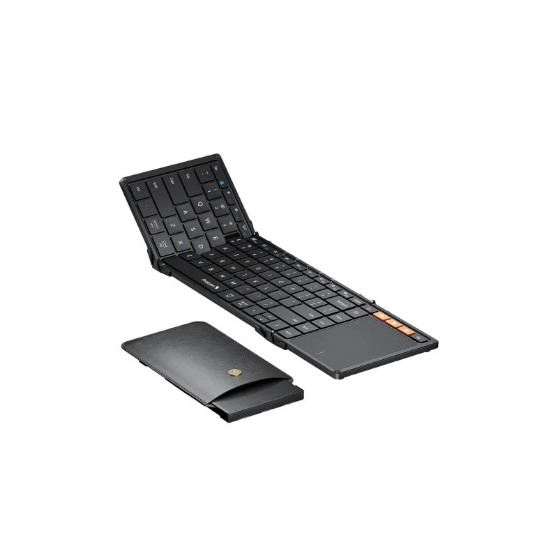 ProtoArc XK01-TP Teclado Portatil Plegable en Triptico - Bluetooth -  Con Touchpad - Conexion de hasta 3 Dispositivos - Color Ne