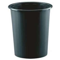 Faibo Papelera con Capacidad de 14L - Fabricada en Polipropileno - Paredes Cerradas - Apilable - Color Negro