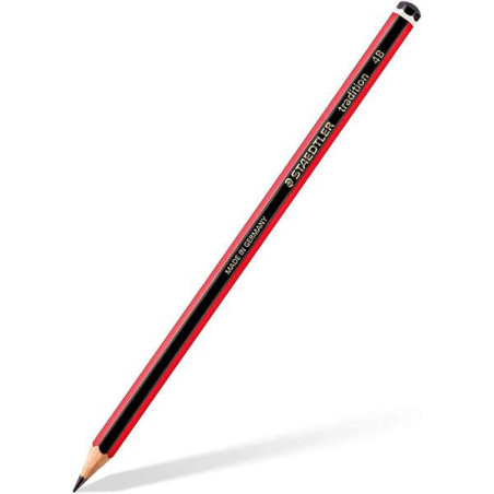 Staedtler Tradition 110 Lápis de Grafito Hexagonal - Mina 4B - Resistência à Rotura - Madeira de Florestas Sustentáveis