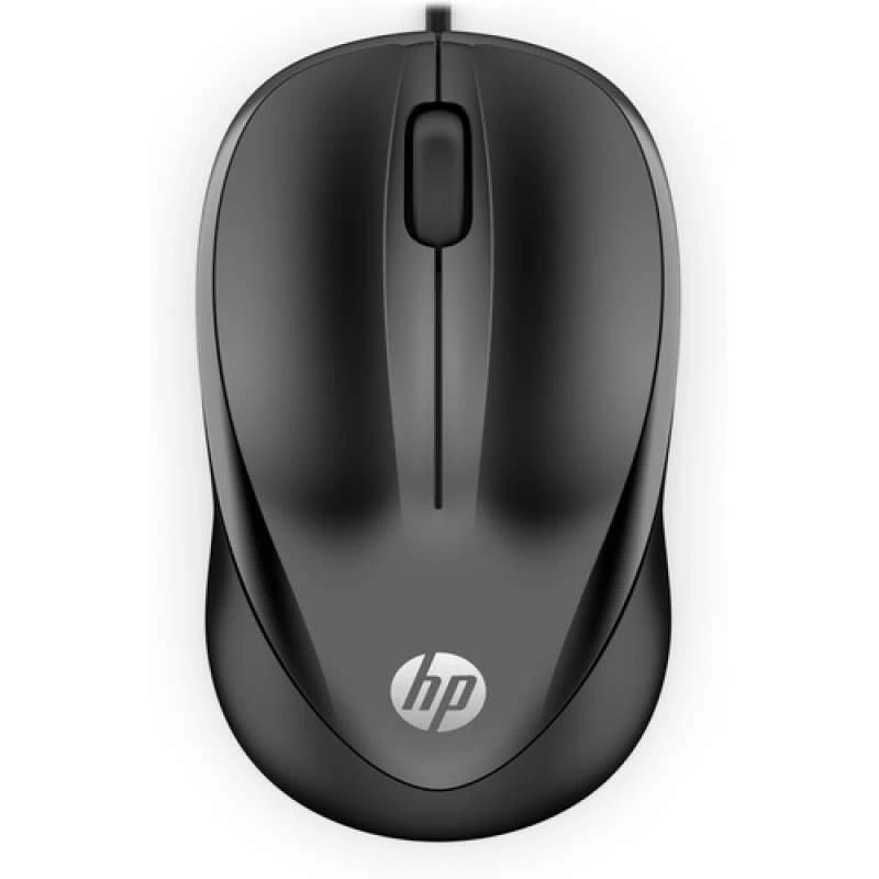 HP 1000 USB Mouse 1200dpi - 3 Buttons - Ambidextrous Use - 1.50m Cable - Black