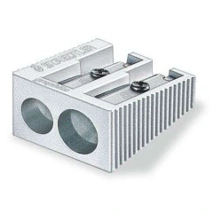 Staedtler Metal Pencil Sharpener with Metal Blade - 23° and 30° Sharpening Angle - 2 Holes