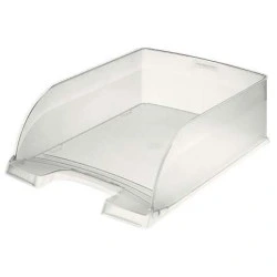 Leitz Plus Jumbo High-Capacity Document Tray - Vertical A4 Format - Up to 8 Units Stackable - Translucent