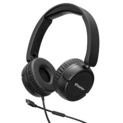 Energy Sistem Urban Auscultadores com Fio - DeepBass - Fita Extensível - Microfone Integrado - Ligação USB-C - Cor Preto