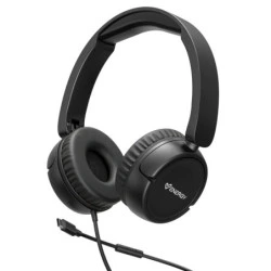 Energy Sistem Urban Wired Headphones - DeepBass - Extendable Headband - Built-in Microphone - USB-C Connection - Black