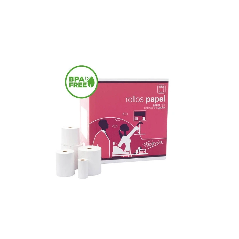 Fabrisa Rollo De Papel Termico - Libre De Bpa - 80x80x25mm