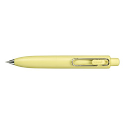 Uni-ball One P Boligrafo Retractil con Punta Fina 0.5mm - Agarre Suave y Comodo - Tinta Color Negro - Cuerpo de Color Amarillo B