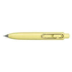 Uni-ball One P Boligrafo Retractil con Punta Fina 0.5mm - Agarre Suave y Comodo - Tinta Color Negro - Cuerpo de Color Amarillo B