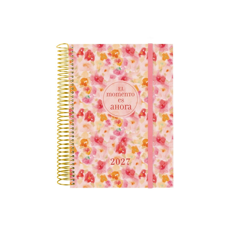 Finocam Trendy Design Collection Ahora Agenda - Anual 2027 - 1 Dia por Pagina - Formato E10 - 155x212mm - Espiral - Tapa de Poli